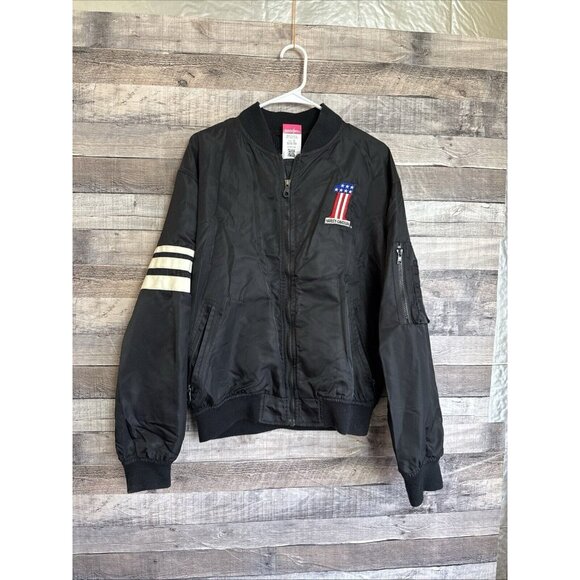 Harley Davidson Jacket Mens S #1 Logo Spell Out Embroidered Racing Evel Knievel